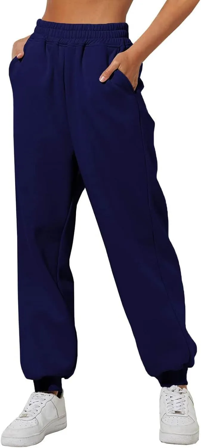 Sweatpants Women Casual High Waisted Athletic Pants Sport Workout Active Baggy Lounge Trousers Loose Tapered Trousers
