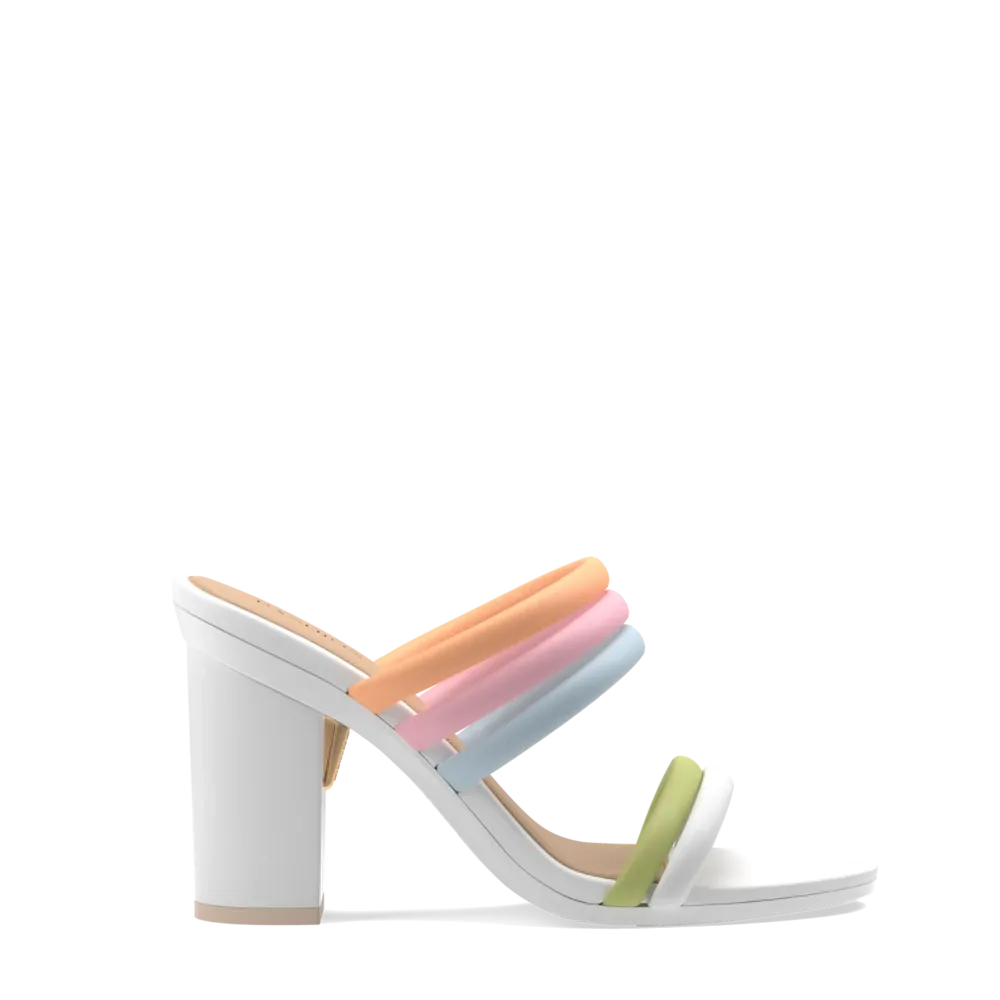 The Slide - White Multi Vegan Leather Rope 4 Block