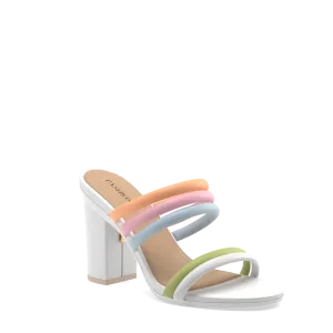 The Slide - White Multi Vegan Leather Rope 4 Block