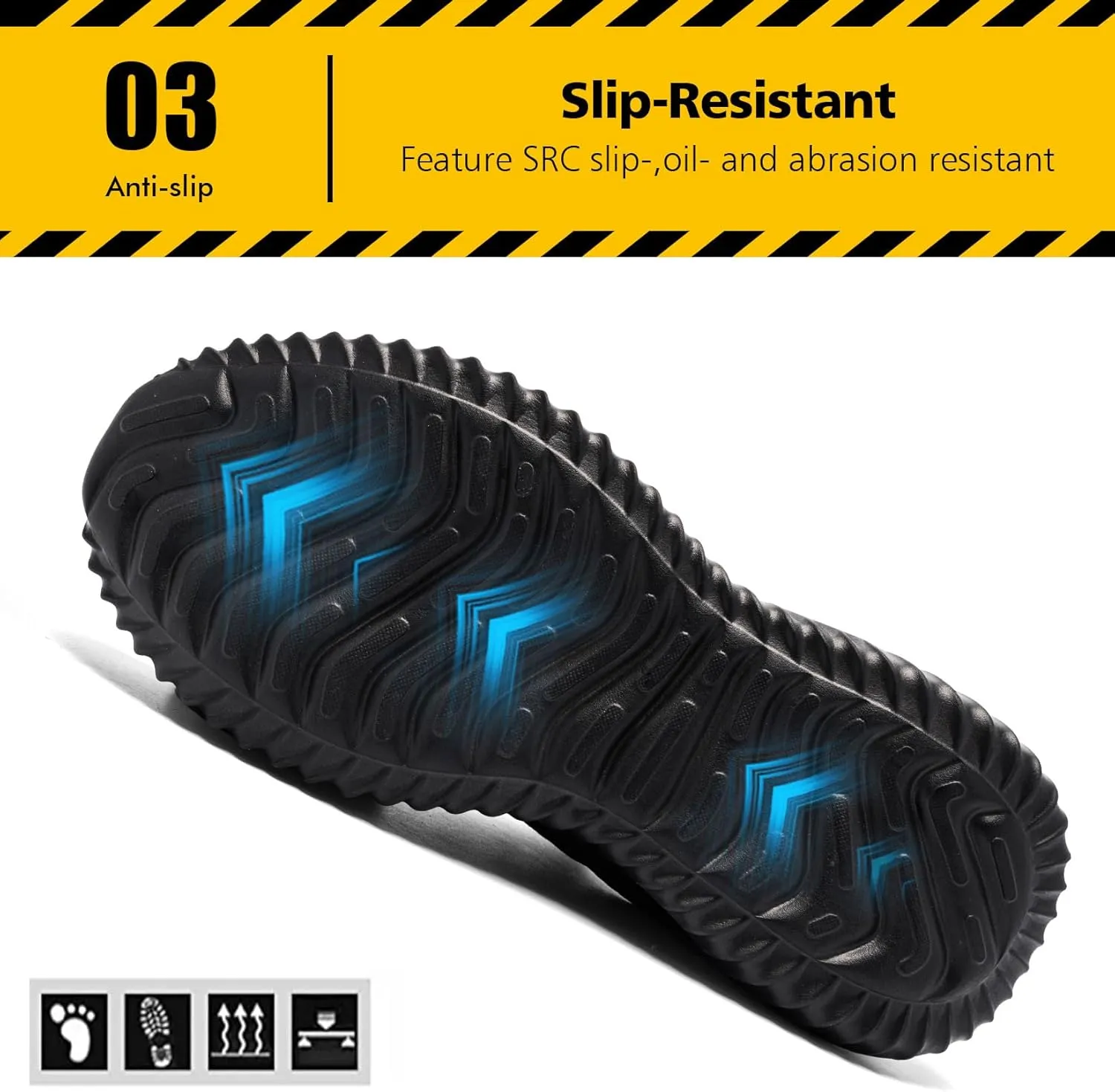 Tinefiy Steel Toe Shoes for Women Lightweight Comfortable Slip Resistant Safety Work Sneakers Cushion Puncture Proof Shoes Indestructible Shoe