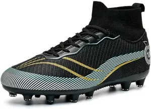 Unisex-Adult Soccer Cleats: Mens High-Top Soccer Shoes Lightweight Training Football Boots for Youth