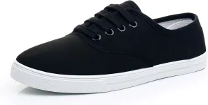 VenusCelia Women's Rainbow Canvas Lace Up Sneaker