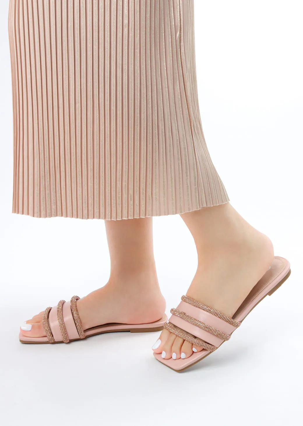 Viny - Women's Thick Diamond Embellished Flats