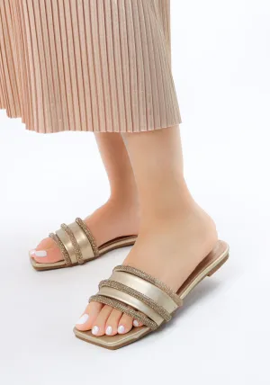 Viny - Women's Thick Diamond Embellished Flats