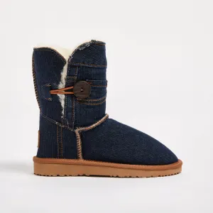 Women's Denim Button Mid