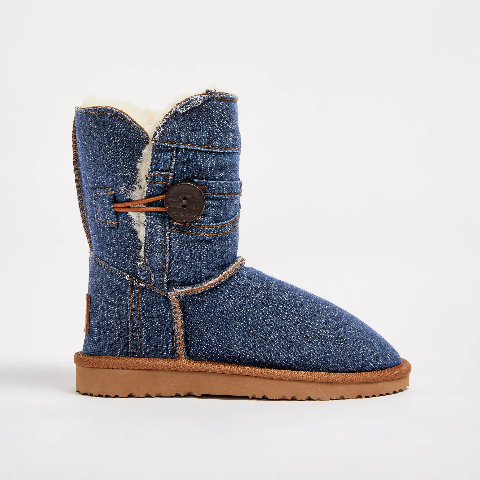 Women's Denim Button Mid