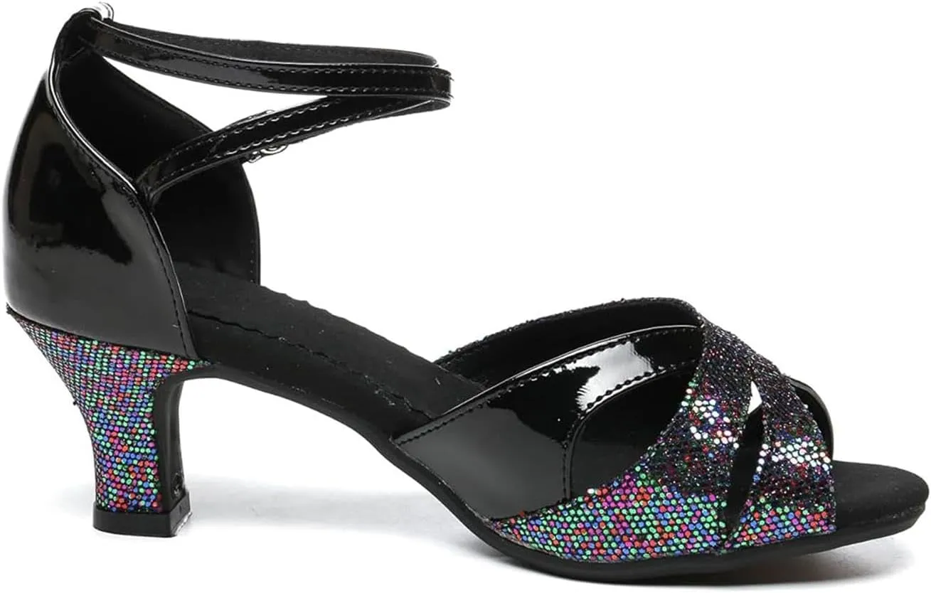 Women's Girls 2.2'' Heel Latin Dance Shoes Ballroom Salsa Tango Practice Performance Dance Shoes
