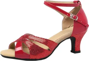 Women's Girls 2.2'' Heel Latin Dance Shoes Ballroom Salsa Tango Practice Performance Dance Shoes