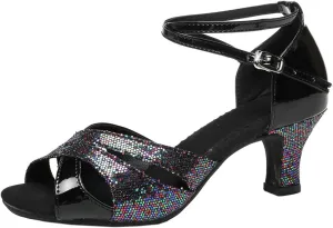 Women's Girls 2.2'' Heel Latin Dance Shoes Ballroom Salsa Tango Practice Performance Dance Shoes