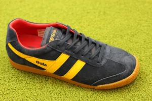 Women's Harrier Sneaker - Navy/Sun/Red Suede/Leather
