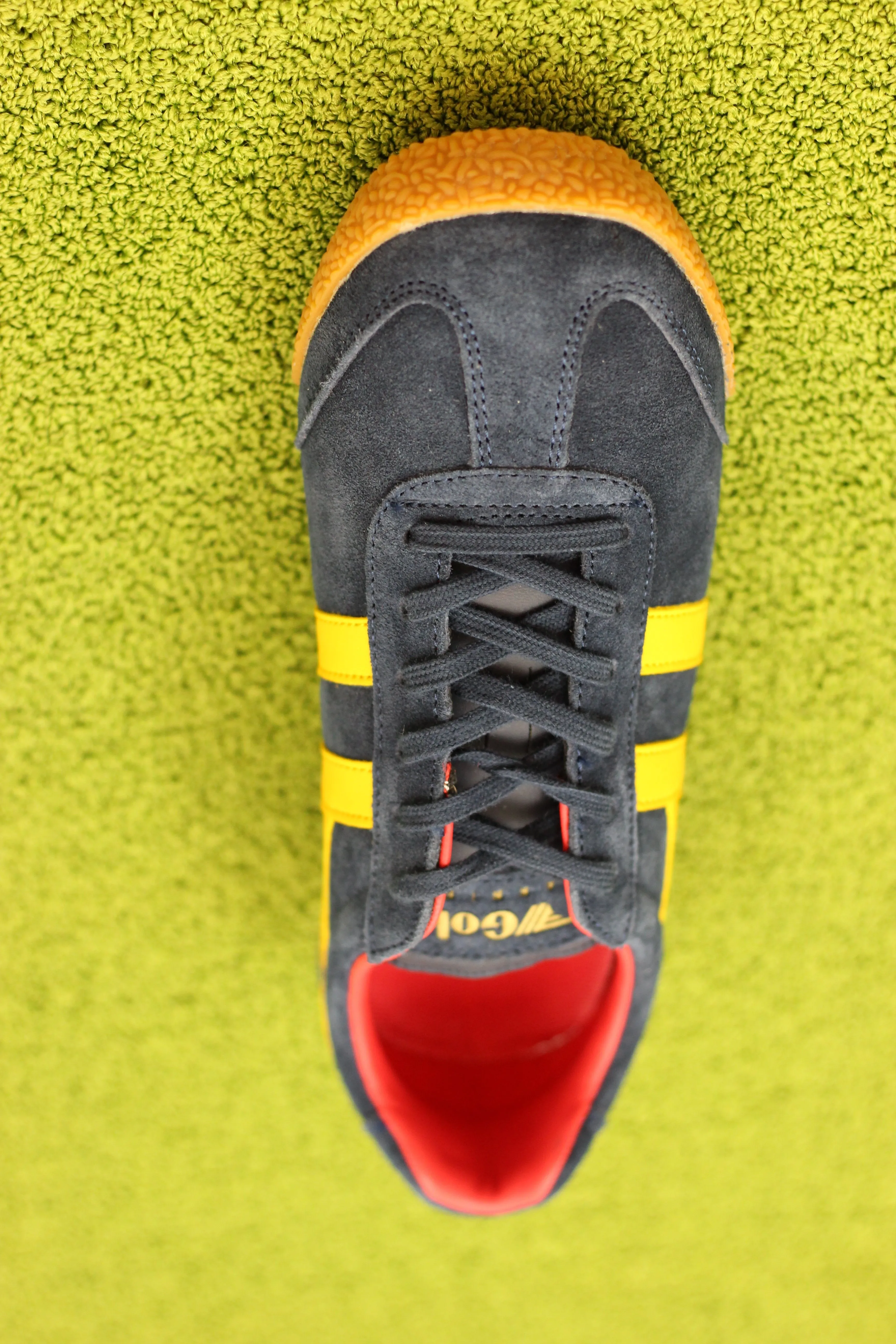 Women's Harrier Sneaker - Navy/Sun/Red Suede/Leather