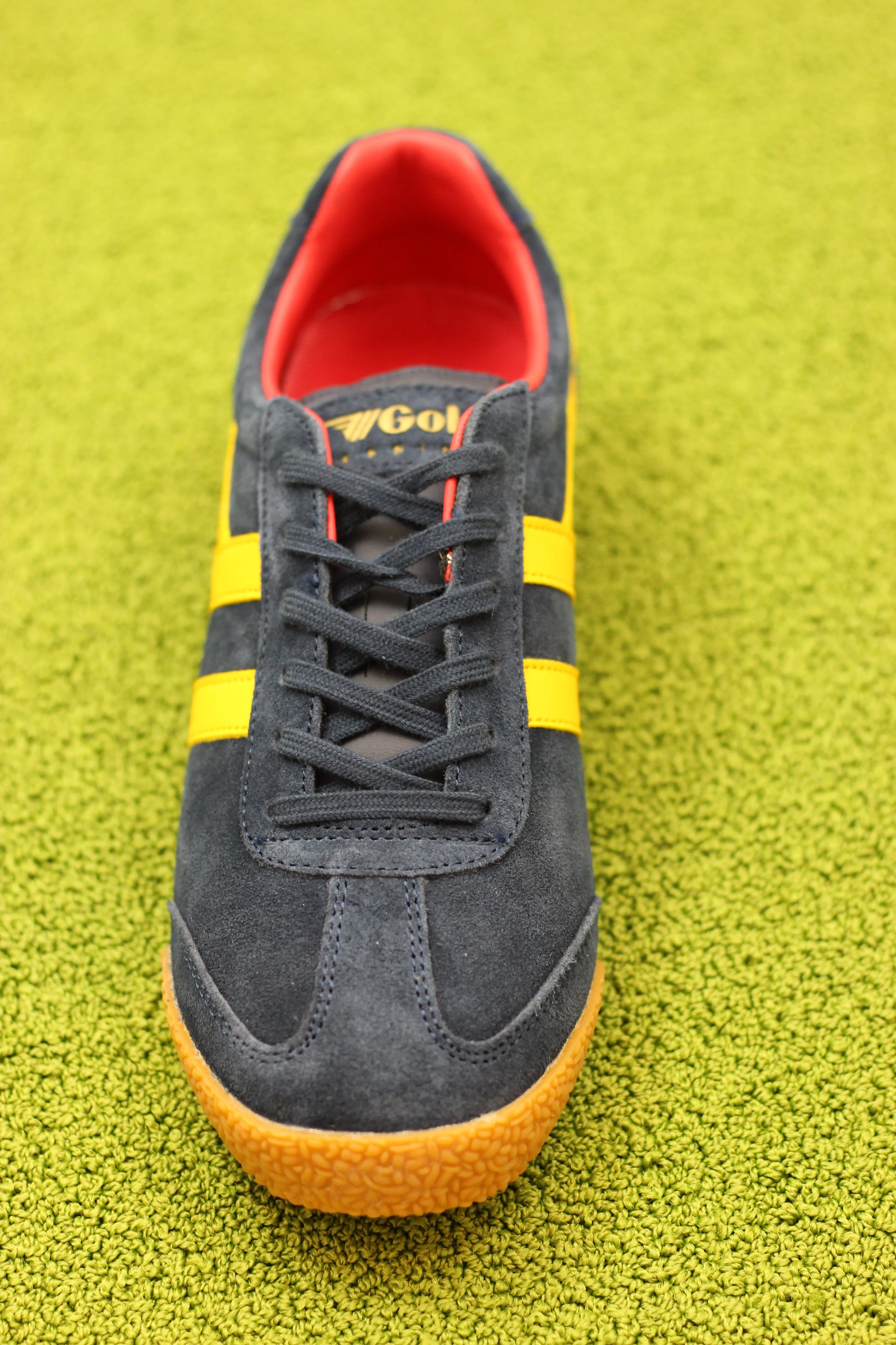 Women's Harrier Sneaker - Navy/Sun/Red Suede/Leather